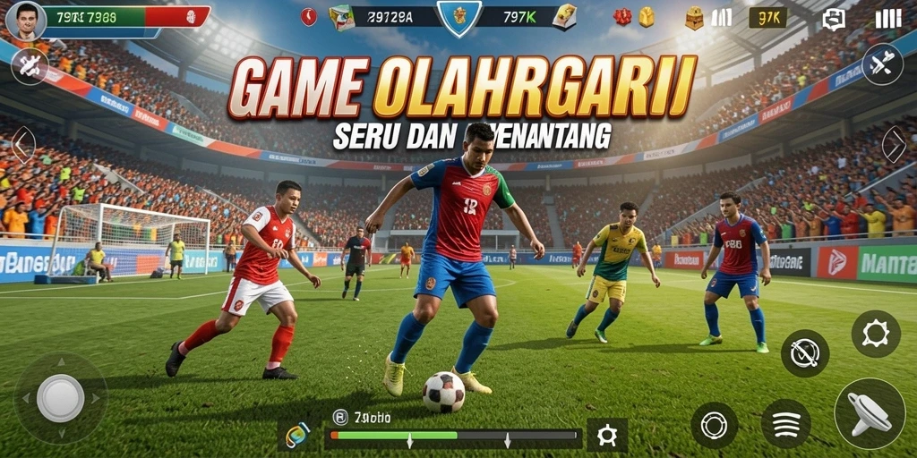 Tampilan gameplay seru dalam permainan olahraga di 797K.