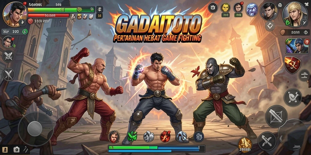 Tampilan aksi epic dalam game Fighting GADAITOTO.