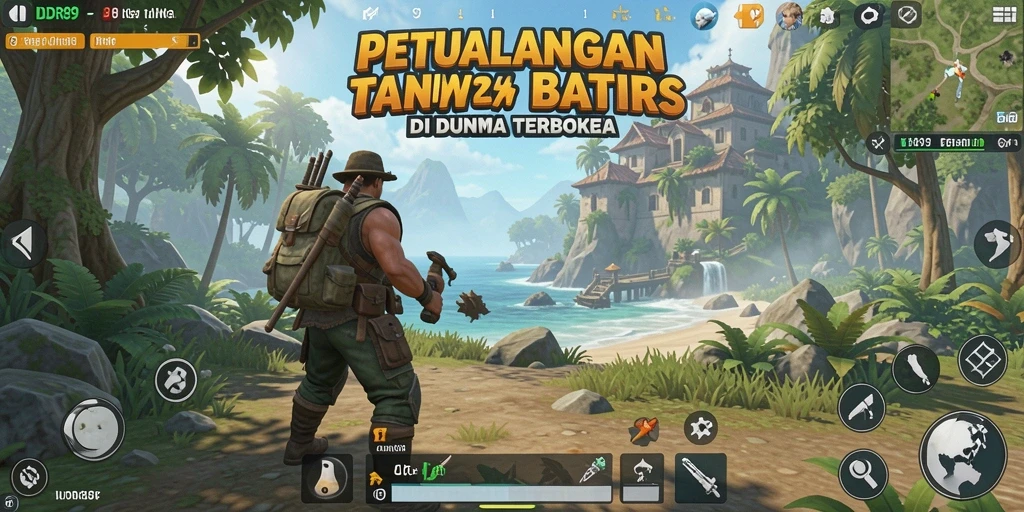 Screenshot utama IDR89 menampilkan dunia terbuka yang menakjubkan.