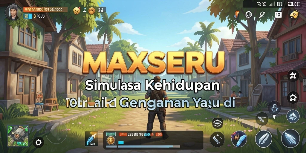 Tampilan gameplay MAXSERU yang seru dan interaktif.
