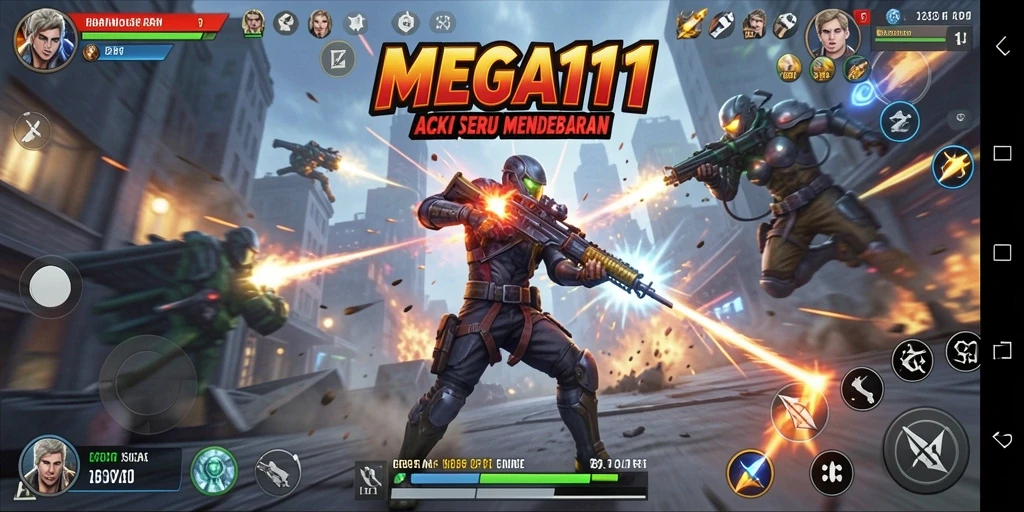 Tampilan menarik dari gameplay MEGA111 yang penuh aksi.