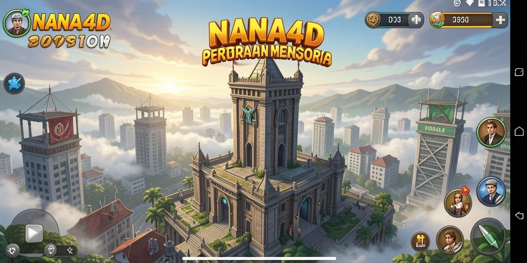 Tangkapan layar NANA4D menampilkan pertempuran menara yang mendebarkan.