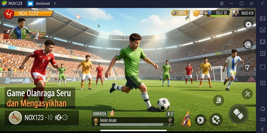 Gameplay intens dalam NOX123 dengan aksi olahraga nyata.