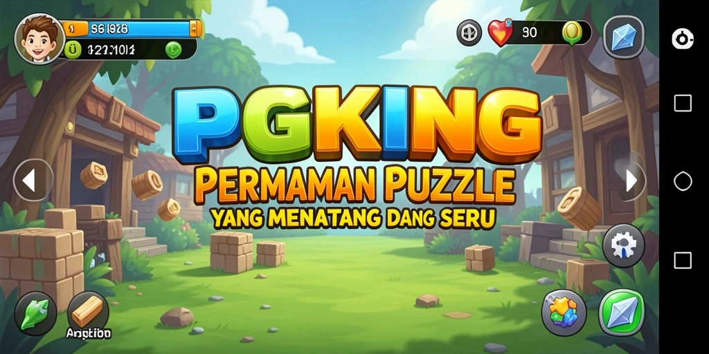 Tampilan gameplay seru dalam PGKING dengan berbagai teka-teki menantang.