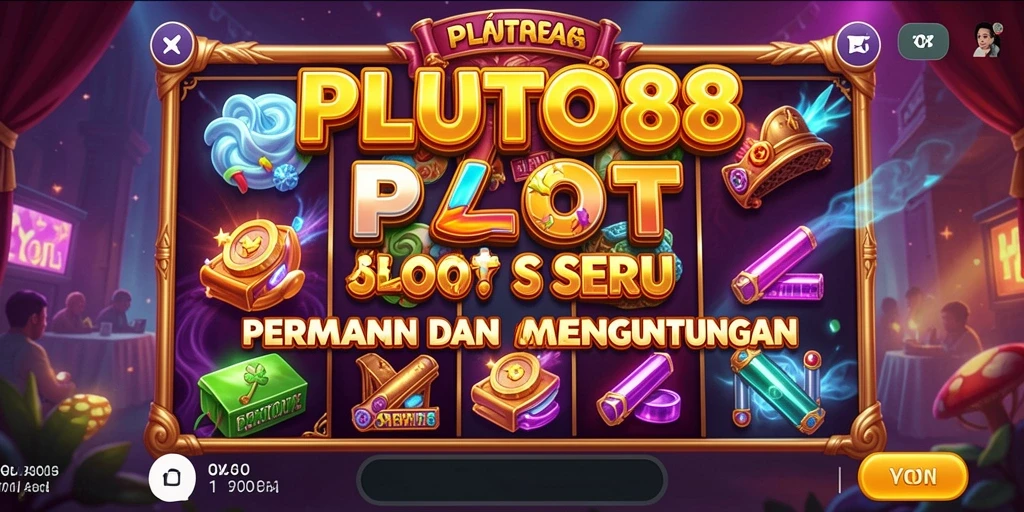 Tampilan gameplay menakjubkan dari slot PLUTO88 yang penuh warna.