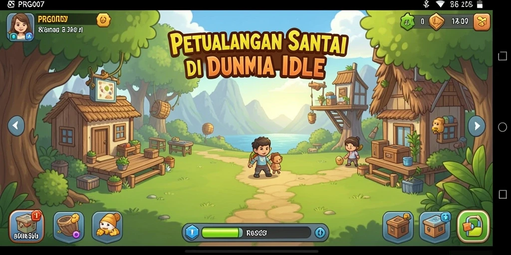 Tangkapan layar gameplay PRG007 yang menampilkan elemen-elemen Idle.