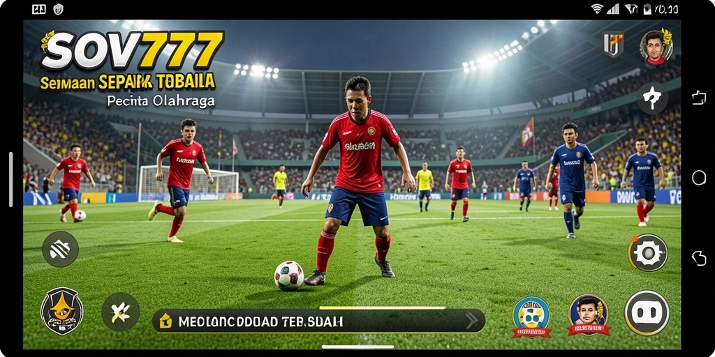 Tangkapan layar menunjukkan aksi intens di lapangan sepak bola.