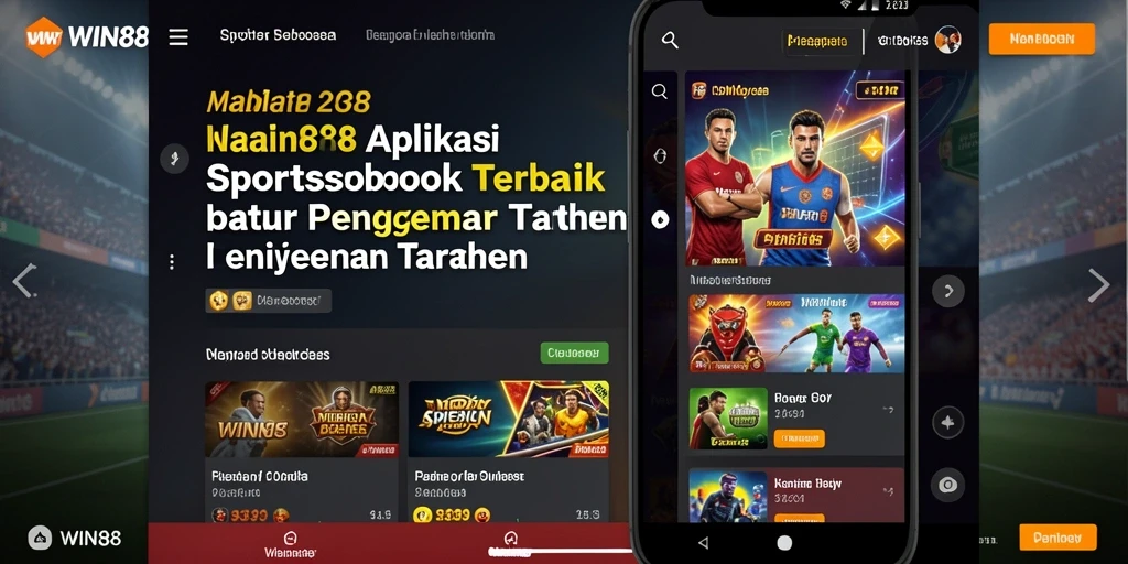 Tampilan utama WIN88 menunjukkan pengguna melakukan taruhan olahraga.