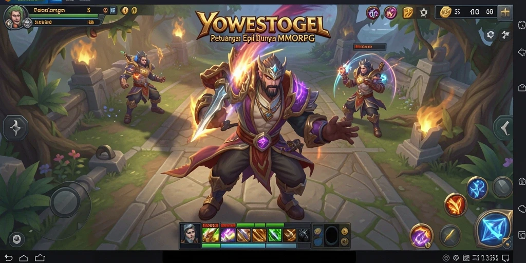Tangkapan layar YOWESTOGEL menampilkan aksi seru dalam dunia MMORPG.
